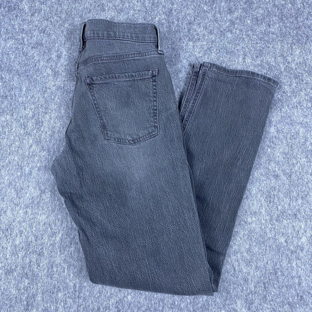 Old Navy Women's Jeans Mid Rise Wow Boyfriend Fit Charcoal Gray Denim Size 2 Reg